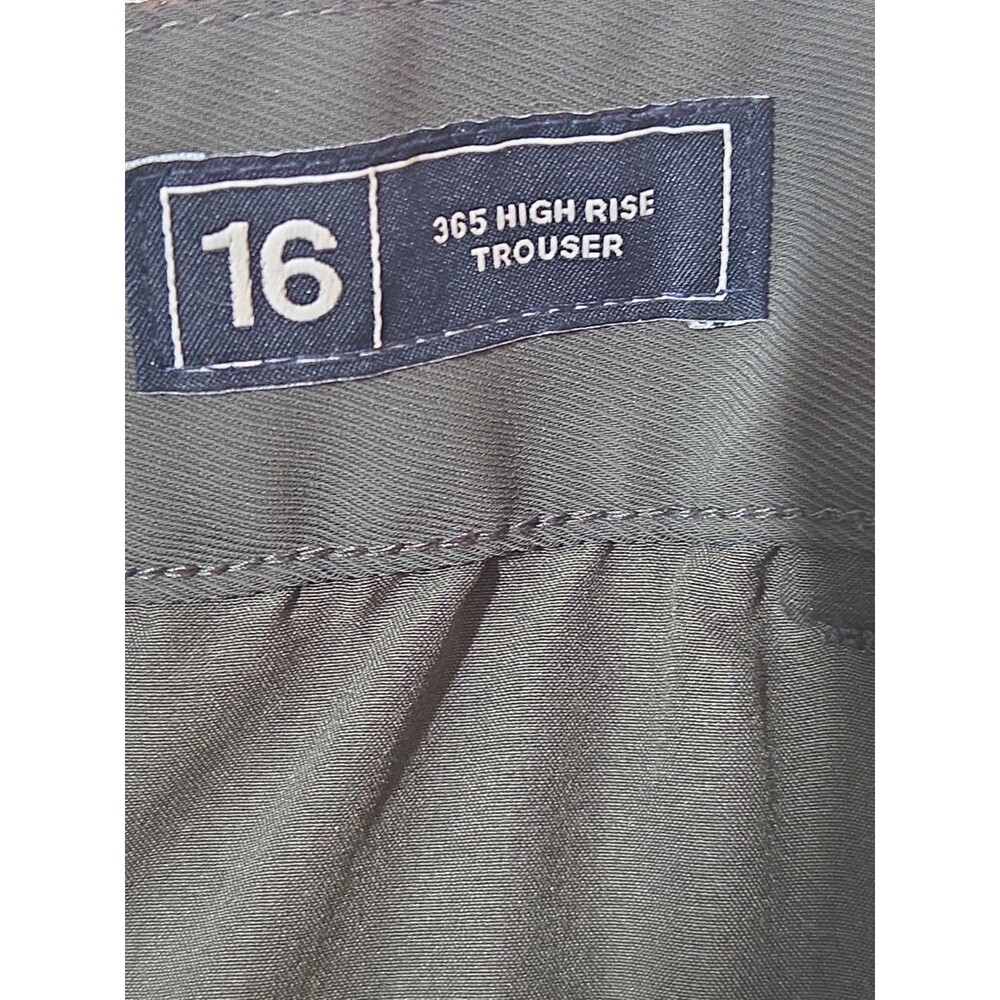 Gap 365 High Rise Pleated Trousers Wide Leg Dress Pants 16 Pockets Soft Black - Picture 6 of 14